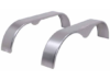 Tandem Axle Teardrop Trailer Fenders - Rounded Edges - Steel - 15" to 16" Wheels - Qty 2