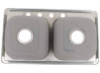 LaSalle Bristol Double Bowl RV Kitchen Sink - 33" Long x 19" Wide - Stainless Steel - Image 5