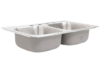 LaSalle Bristol Double Bowl RV Kitchen Sink - 33" Long x 19" Wide - Stainless Steel - Image 4