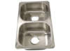 Better Bath RV Kitchen Sink - Double Bowl - 27-1/8" Long x 16-1/8" Wide - Stainless Steel - Image 5