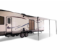 Solera Destination Manual Pull-Style RV Awning - 20' Wide - XL 9'8" Projection - White - Image 3