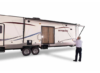 Solera Destination Manual Pull-Style RV Awning - 20' Wide - XL 9'8" Projection - White - Image 4