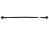 Dexter Trailer Axles - 7359765 3500 lbs 95 Inch Hub Face Spindles Only 80 Inch Spring Center No Drop or Lift No Hubs Leaf Spring Suspension Dexter EZ Lube Spindles Round trailer axle beam measures 95" from hub face to hub face (when hubs - sold separately - are mounted) and 80" from spring center to spring center. E-Z Lube spindles make it easy to lubricate bearings (sold separately).   Features:  Round axle beam acts as part of your trailer's suspension system Replace an axle on your trailer Fabricate a suspension to fit your application High-strength steel construction Bend in axle creates zero camber angle for even road-to-tread contact across the width of your trailer's tires Best for straight-line acceleration and steady, controlled towing Underslung design - spring seats welded to underside of axle for mounting leaf springs (sold separately) Low ride height makes it easier to load and unload your trailer Straight, E-Z Lube spindles - no drop Built-in grease zerks for simple lubrication Spring seats, brake flanges, and spindles are welded on Made in the USA   Specs:  Weight capacity: 3,500 lbs Hub-face-to-hub-face length: 95" Spring-center-to-spring-center length: 80" Tubing outer diameter: 2-3/8" Bearings (sold separately): Inner bearing: L68149 Outer bearing: L44649 Brake flange configuration: 4 bolt Limited 5-year warranty   Axle Dimensions Hub Face and Spring Center Measurements on Standard Trailer Axle  There are multiple ways to measure the length of an axle beam, but the hub-face-to-hub-face and spring-center-to-spring-center lengths are the most accurate. Hub face (A) refers to the length of the axle measured from the base of one wheel stud to the base of the wheel stud on the opposite side of the axle (when hubs are mounted on the beam).   The spring center (B) is the approximate width of your trailer. It is measured from the center of the spring seat on one side of the axle to the center of the seat on the other. This axle beam comes with the spring seats welded on.   If you are replacing your trailer's axle, you should be able to figure out which type you need by determining your trailer's capacity, the bolt pattern of your wheels, the brake type and the aforementioned lengths.   E-Z Lube Spindles Make Lubrication Simple The E-Z Lube spindles on this axle are meant to work with E-Z Lube-compatible hubs to make lubricating your bearings quick and easy. Each E-Z Lube spindle has a zerk fitting on the end. And every E-Z Lube hub comes with a grease cap that has an easy-to-remove rubber plug. Just pop out the plug on the cap to access the zerk on the spindle. When you inject grease into the zerk with a grease gun, the grease will flow to both the inner and outer bearings of the hub, lubricating the bearings and forcing out old, ineffective grease. Once you see new grease beginning to be pushed out, you know that your bearings are fully lubricated. This means that you can lubricate the bearings without the mess of taking apart the entire assembly.   Dexters Dexters are made of high-strength steel and come with spindles and spring seats welded on. The spring seats are attached to the underside of the axle so that the leaf springs (sold separately) can mount beneath the axle. The result of this underslung design is a trailer that rides a bit lower for quick and easy loading and unloading.   Each axle is manufactured to create a certain camber angle. This ensures that the angle of the wheels is correct for your towing needs. Because the primary concern when towing is maintaining controlled, in-line movement, each axle is made so that your trailer's tires will run along the pavement evenly, with contact across the width of the tread. The result is excellent straight-line acceleration for steady, in-line tracking. You might notice the bend near the center of the axle; this is what ensures the proper camber angle. Having the center ride a bit higher and the sides of the axle bent lower allows the axle to give just enough to compensate for the load. - Image 6