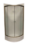 32″ Round Shower Door with Obscured Glass – Nickel
