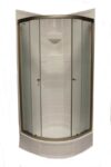 32″ Round Shower Door with Obscured Glass – Nickel - Image 8
