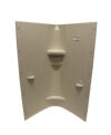34″ Curved Back Shower Surround – Parchment