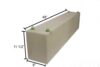Water Tank 9″W x 48″L x 11.5″H (18 Gallon) Model #W0080 with Four 1/2″ FPT Fittings on One Side